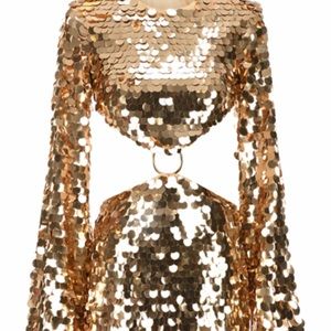 New Arrivals size 40 gold sequin dress